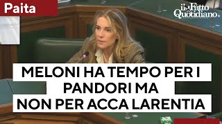 Acca Larentia Paita quotMeloni commenta i pandori ma non ha tempo per i saluti romani perchéquot [upl. by Nnaycnan]