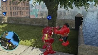 LEGO Marvel Super Heroes  Unlocking Ironman Hulkbuster  Free Roam Character Token Location [upl. by Carley654]