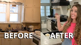 Affordable DIY Kitchen Renovation Before amp After [upl. by Gavette3]