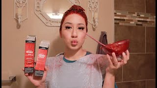 Dying My Hair Red no bleach  LOreal Hicolor quotIntense Redquot amp quotRedquot [upl. by Ahsennod]