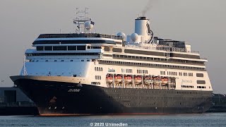 ZAANDAM  the beautiful classic horn of the Holland America Line ship  4KQualityVideo [upl. by Lowndes]