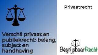 Privaatrecht verschil publiek en privaatrecht [upl. by Fesuy]