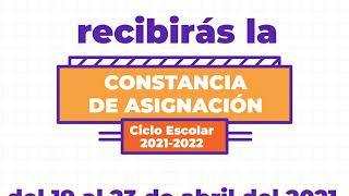 Constancias de asignación ciclo escolar 20212022 [upl. by Imyaj]