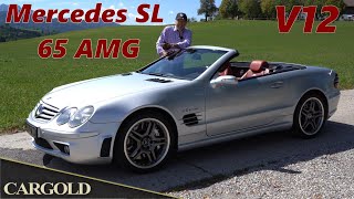 Mercedes SL 65 AMG 2005 1000 nm amp 612 PS aus 6l V12 Biturbo Brachiale Power aus Affalterbach [upl. by Chicky52]