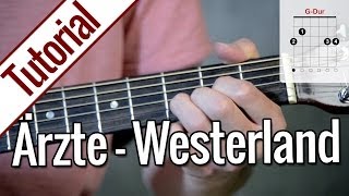 Die Ärzte  Westerland  Gitarren Tutorial Deutsch [upl. by Slack]