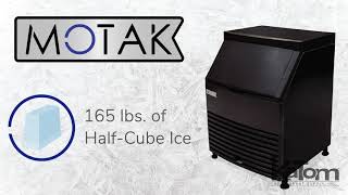 MoTak 165lb Undercounter Halfcube Ice Machine PKU0155SA161 [upl. by Notsag]