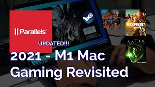 M1 Mac Gaming  How to play Windows Steam Games on M1 Macbook Air using Parallels 16  Tests [upl. by Anilam]