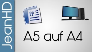 Zwei A5 Seiten auf eine A4 Seite drucken  Microsoft Word  PC Tipps Und Tricks [upl. by Ahsek]