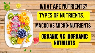 Nutrition  Types of Nutrients  Macronutrients and Micronutrients  Life processes [upl. by Nonez]