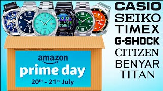 TOP 25 BEST Watch Offers in Amazon PRIME DAY SALE Casio GShock Timex Seiko Titan Benyar [upl. by Lose]