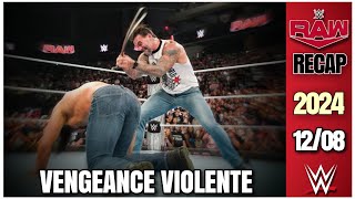 CM Punk se venge violemment sur Drew Mcintyre   RÉCAP RAW 12 AOÛT 2024 [upl. by Story]