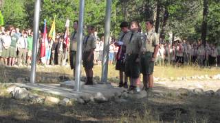 Camp Wolfeboro 2016 Flag Ceremony by BSA Troop 243 from Lafayette CA [upl. by Daniyal]