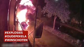 Gezocht verdachten van veroorzaken explosies in Oude Pekela en Winschoten [upl. by Al324]