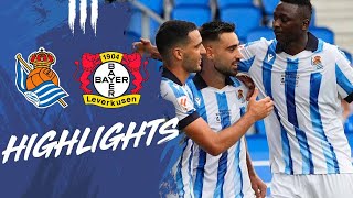 HIGHLIGHTS  Real Sociedad 10 Bayer 04 Leverkusen [upl. by Leonsis]