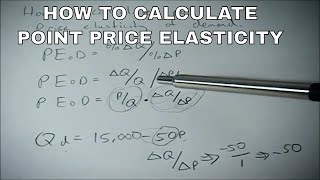 How to calculate point price elasticity of demand [upl. by Reamy516]