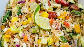 Orzo Pasta Salad with veggies amp fruit [upl. by Bravar]