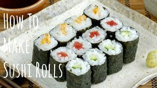 How To Make Sushi Rolls Hosomaki Recipe 細巻きの作り方 （レシピ） [upl. by Dittman]