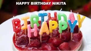 Nikita birthday song Cakes  Happy Birthday NIKITA [upl. by Enorej913]