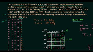 GATE Solved Problems 1999  Karnaugh Map  Digital Electronics [upl. by Affer]