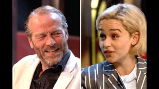 Emilia Clarke and Iain Glen talk about the quotfriendzonequot on Conans show [upl. by Anahsek]