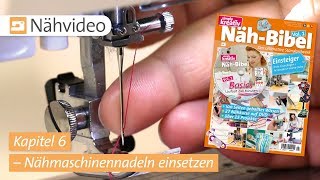 Nähvideo Nähmaschinennadel einsetzen – Kapitel 6 NähBibel Vol 1 [upl. by Veriee]