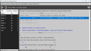Folsom Prison Blues Cash Key of E  Chords amp Lyrics  Learn amp Play Along [upl. by Baecher145]