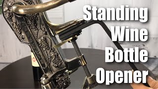 Antique Bronze Corkscrew Wine Bottle Opener Stand Review [upl. by Nnayelhsa]