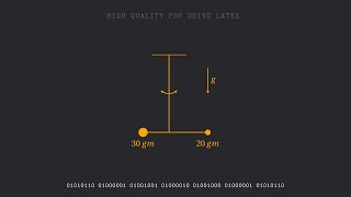 Code Physical Pendulum in TikzLatex  mechanics [upl. by Brieta648]