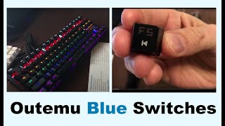 18 mechanical keyboard OMOTON MK201 tenkeyless Outemu Blue Switches unboxing and overview [upl. by Ilan]