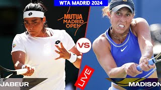 Jabeur vs Keys Live Streaming  Madrid Open 2024  Madison Keys vs Ons Jabeur Live [upl. by Golden916]