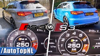 2019 Audi RS3 vs 2019 Audi S3  0250kmh ACCELERATION SOUND amp POV by AutoTopNL [upl. by Nelrsa324]