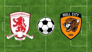 Middlesbrough vs Hull City  EFL Championship 202324  Football Simulation PES 21 [upl. by Annelak334]