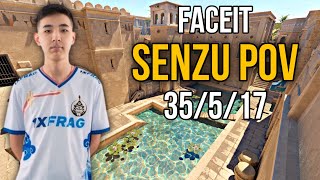 Senzu POV WTechno4K  VOICE COMMS CS2 FACEIT and BIG FUN CROSSHAIR 🤣 35517 June 13th 2024 [upl. by Feldman]