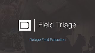 Detego Field Triage Extraction [upl. by Llirred]