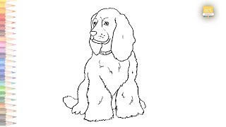 Cocker Spaniel dog drawing 2  How to draw A Cocker Spaniel dog step by step  drawing tutorials [upl. by Ailedamla809]