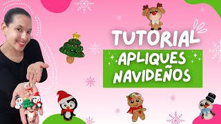 TUTORIAL APLIQUES NAVIDEÑOS en porcelana fría  DIY apliques navideños  apliques navideños fácil [upl. by Charla790]