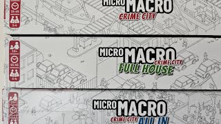 MicroMacro All In boardgame comparison to the Micro Macro trilogy AmassGames 4k games game [upl. by Randall]