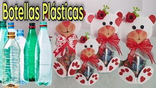 OSITOS para Regalar en San Valentín con Una Simple BOTELLA PLÁSTICA DE REFRESCO ♻️ Manualidades [upl. by Adnavoj]