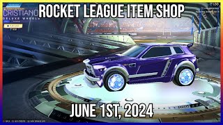 DELUXE COBALT ANODIZED CRISTIANO WHEELS Rocket League Item Shop June 1st 2024 [upl. by Annawit]