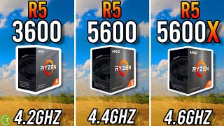 Ryzen 5 3600 vs Ryzen 5 5600 vs Ryzen 5 5600X [upl. by Culley749]