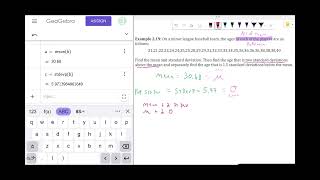 Calculating the population mean and standard deviation using Geogebra [upl. by Eirellam]