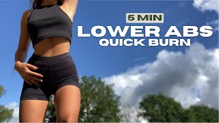 quick lower abs workout  5 MIN INTENSE BURN [upl. by Sarchet]