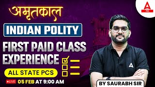 Indian Polity for PCS Exam  First Paid Class Experience  Saurabh Sir  Adda247 PCS [upl. by Eanaj]