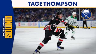 “The Intensity Was There”  Tage Thompson After 21 Loss to Dallas [upl. by Baun]