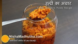 Fresh Turmeric Pickle  Kachi Haldi Achar Recipe [upl. by Adnorat311]