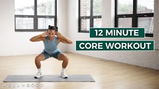 12 Minute Bodyweight Core Workout  Trainer of the Month Club  WellGood [upl. by Haile]