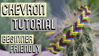 CHEVRON BRACELET TUTORIAL CC  Beginner Friendly [upl. by Anavas]