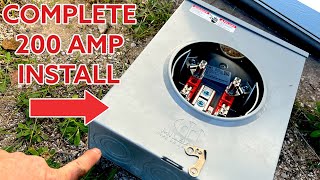 200 AMP Electric Service COMPLETE Installation  Everything you need to know  Start to Finish [upl. by Erusaert]