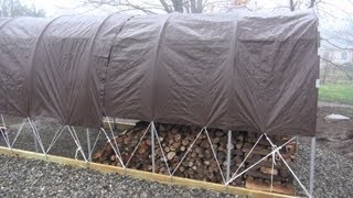 How to Build a Firewood Wood Shed for Under 200 [upl. by Etessil]