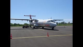 Air Tahiti ATR 72 Flight  Moorea Island to Tahiti French Polynesia [upl. by Yle376]